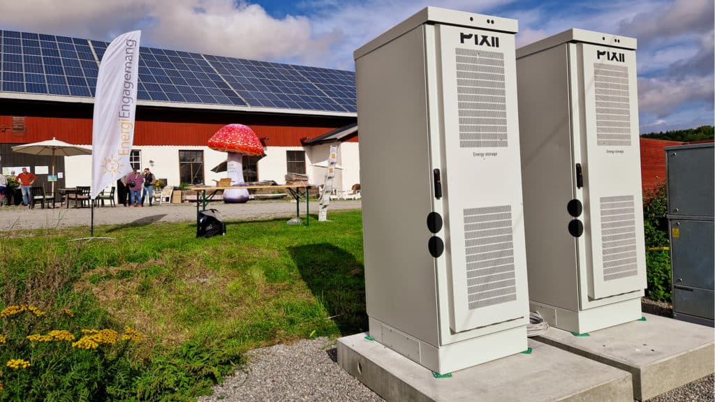 Pixii energilager på Äleby gård.